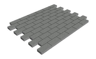  Тротуарная плитка Steinrus Прямоугольник Лайн 200х100х40 мм Серый Native: внешний вид