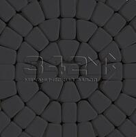  Тротуарная плитка 342 механический завод Классика круговая 60мм Черный: внешний вид